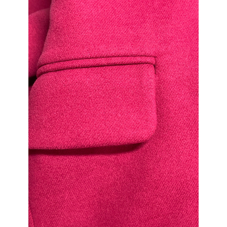 Banana Republic Pink Wool Notched Collar Long Sleeve Walker Pea Coat Jacket Sz S