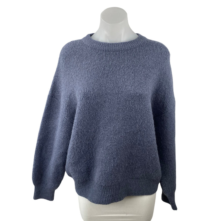 Oak + Fort Chunky Women's Blue Crew Neck Long Sleeve Sweatshirt Sweater Top XS