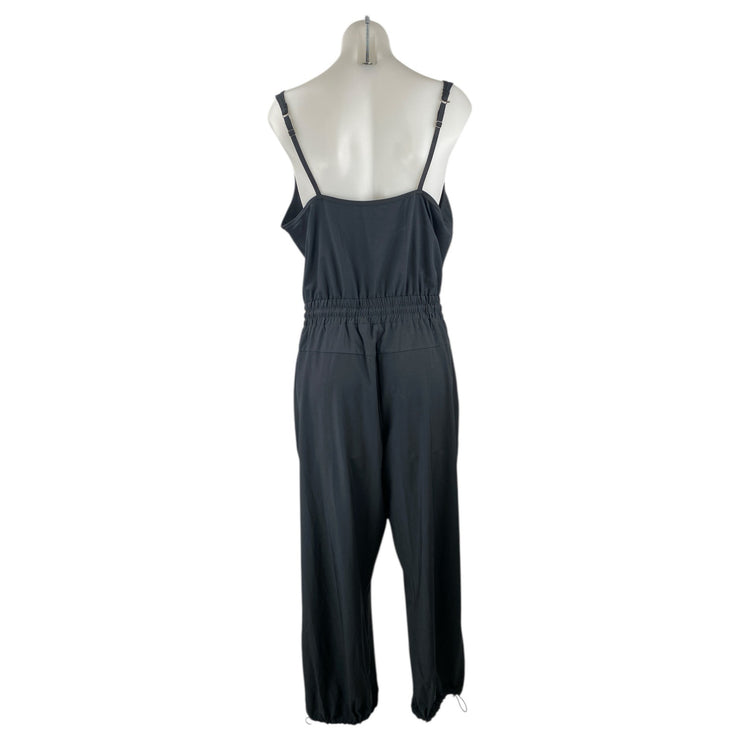 Abercrombie & Fitch Women's Black Sleeveless Tie Waist Cami Jumpsuit Size L