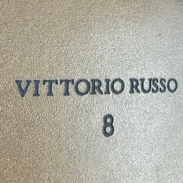 Vittorio Russo Irvin  Men's Red Black Leather Cap Toe Lace Up Oxford  Shoes Sz 8