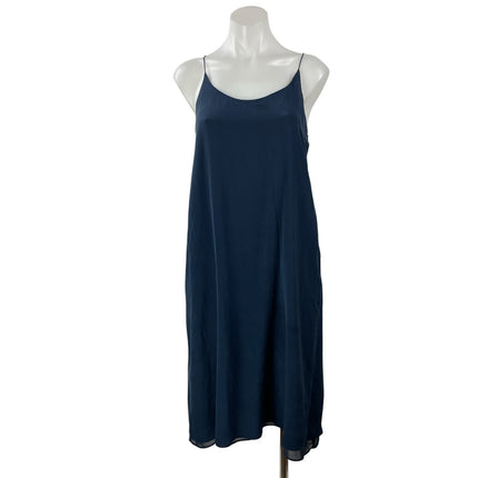 Madewell Navy Blue Sleeveless Scoop Neck Cami Camisole Midi Slip Dress Size 10