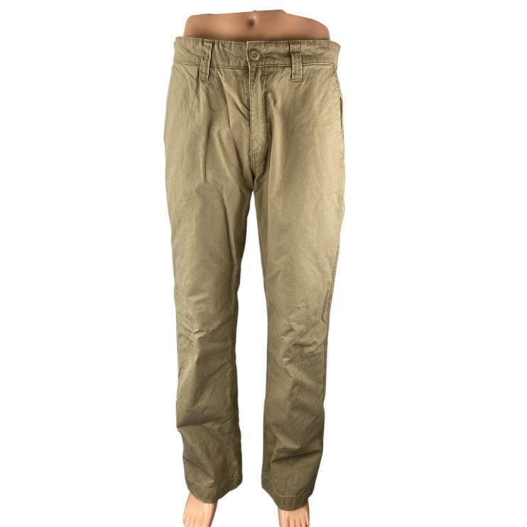 Old Navy Men's Beige High Rise Slim Straight Leg Chino Trouser Dress Pants 32/34