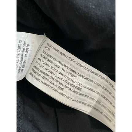 NEW Abercrombie & Fitch Women's Black Linen High Rise Midi Pencil Wrap Skirt XS