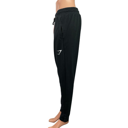 Gymshark Women's Black Elastic High Waist Tapered Trousers Jogger Pants Size M
