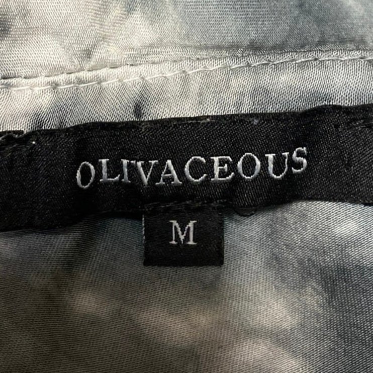 Olivaceous Gray Tie Dye Sleeveless Cowl Neck Cami Camisole Mini Tank Dress Sz M