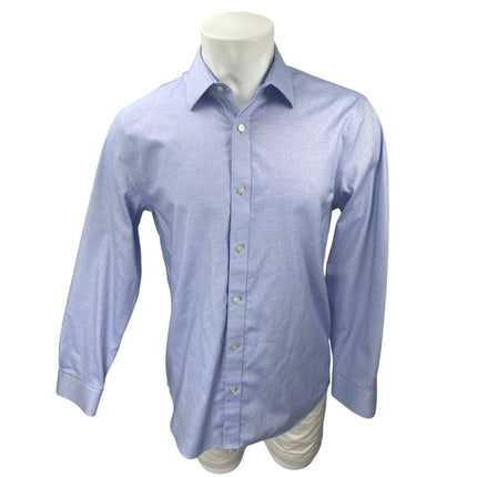 Banana Republic Men's Blue Non-Iron Slim Fit Long Sleeve Button Down Shirt Top L