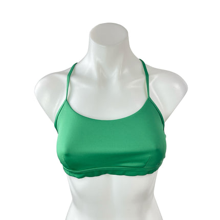 Alo Women's Green Yoga Workout Gym Running Athletic Sports Bra Crop Top Size M