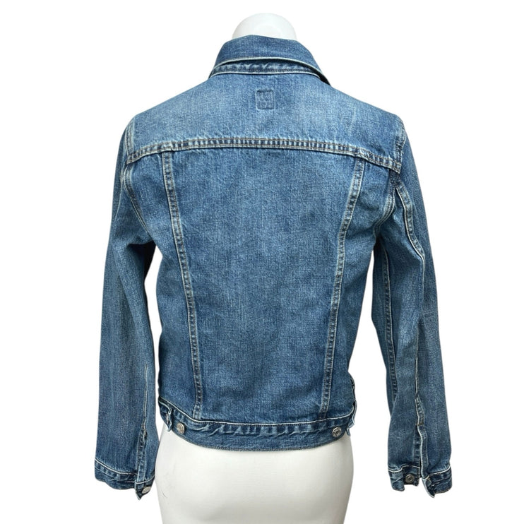 Gap Women's Blue Long Sleeve Y2K Casual Button Down Denim Jean Jacket Size S