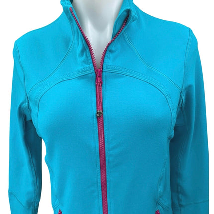 Lululemon Forme Blue Full Zip High Neck Long Sleeve Athletic Running Jacket 4