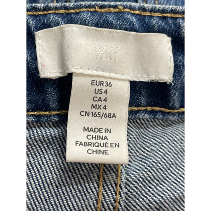 H&M Women's Blue Medium Wash High Waisted Straight Leg Denim Jeans Size 4