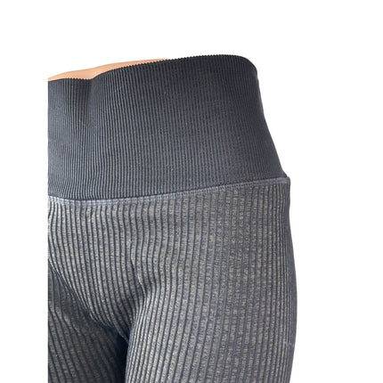 JoyLab Women's Black Ribbed High Rise Yoga Athletic Activewear Biker Shorts L/XL