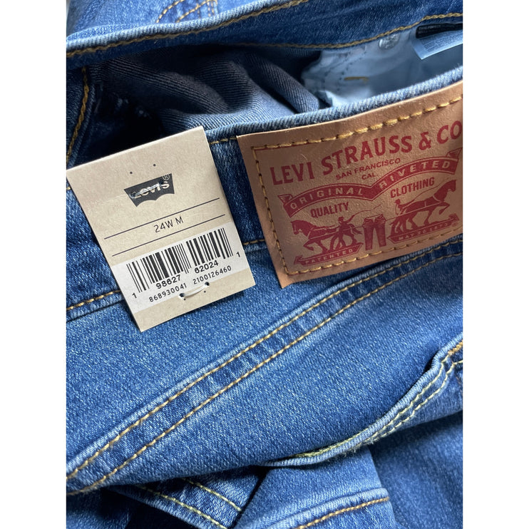 NEW Levi's Women's Blue High Rise Loose Straight Bootcut Denim Jeans Pants 24W