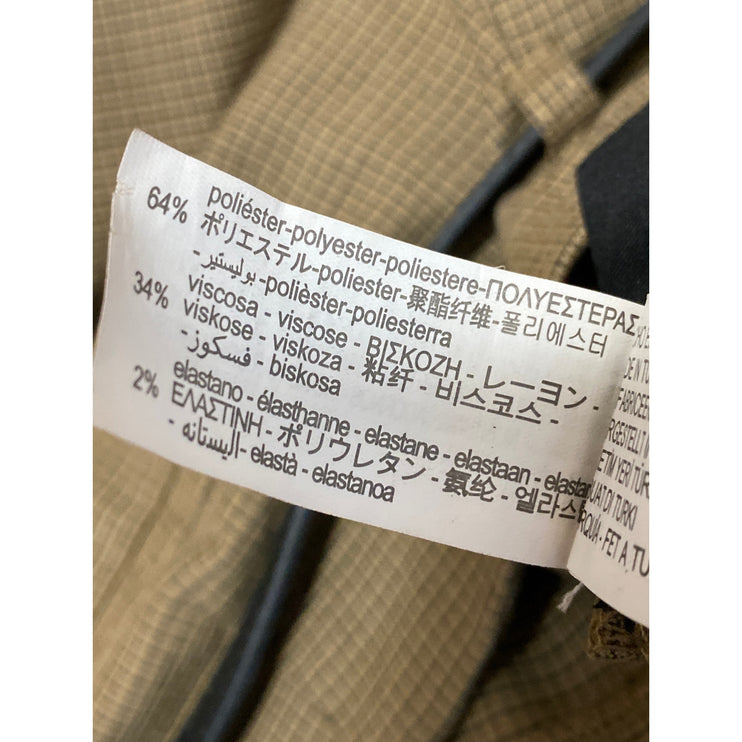 Zara Women's Tan Belted Pleated Plaid Tartan A Line Mini Skirt Skort Shorts M