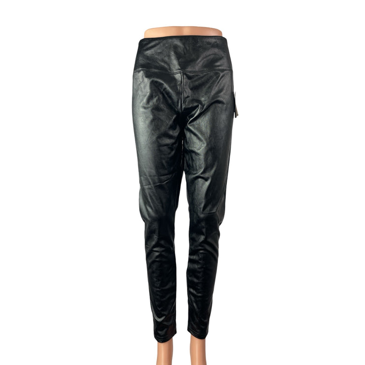 NEW BP. Women's Black Faux Leather Vegan High Waisted Leggings Pants Size L
