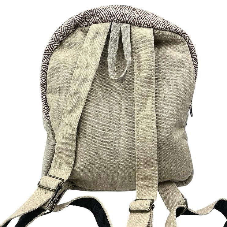 Women's Multicolor Handmade Pure Himalayan Hemp Hippie School Travel Backpack