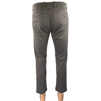 J.Crew Men's Gray Stretch Tapered Mid Rise Chino Khaki Trousers Pants Size 30