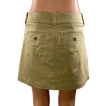 Aritzia Sunday Best Khaki Pleated Belted High Waisted Utility Mini Skirts Size 6