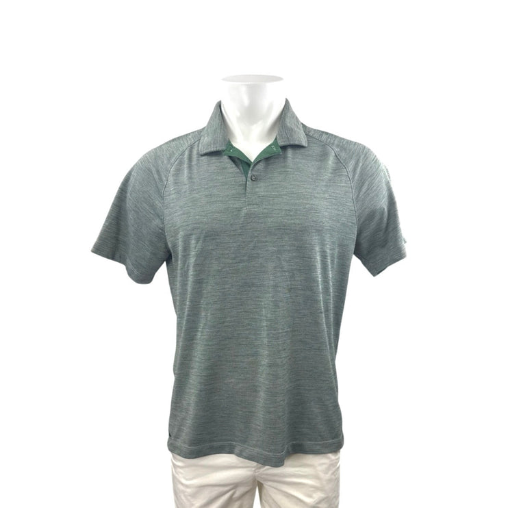 Untuckit Men's Green Short Sleeve Collared Golf Tennis Polo Shirt Top Size M