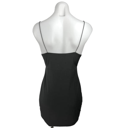 Fashionkilla Spaghetti Strap Sleeveless Cami Bodycon Mini Black Dress Size 12