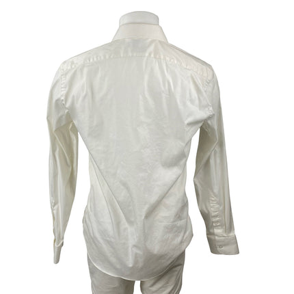 J.Crew Tech Men's White Slim Fit Long Sleeve Career Button Down Shirt Top Size L