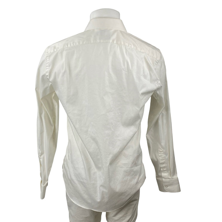 J.Crew Tech Men's White Slim Fit Long Sleeve Career Button Down Shirt Top Size L
