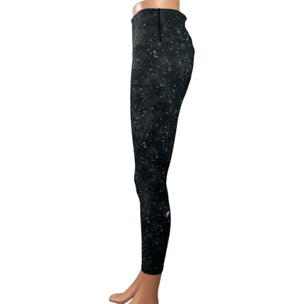 NEW Fabletics Define PowerHold Black Splatter High-Waist Active Leggings Pants S