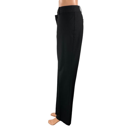Ann Taylor Women's Black High Rise Tailored Straight Leg Trouser Dress Pants 14