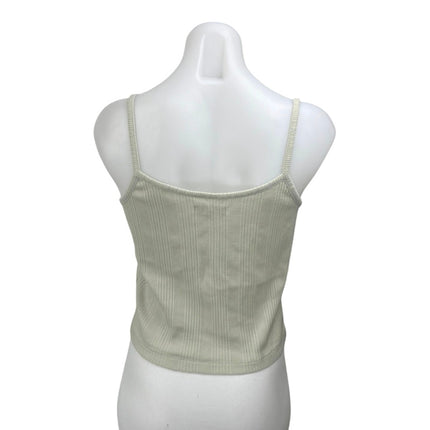 Madewell Women's Green Rib Knit Sleeveless Cami Camisole Crop Tank Top Size XS