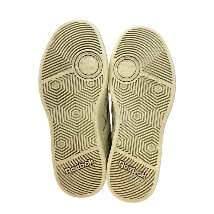 Reebok CLUB MEMT Women's Cream White Leather Lace Up Low Top Sneakers Shoes Sz 8