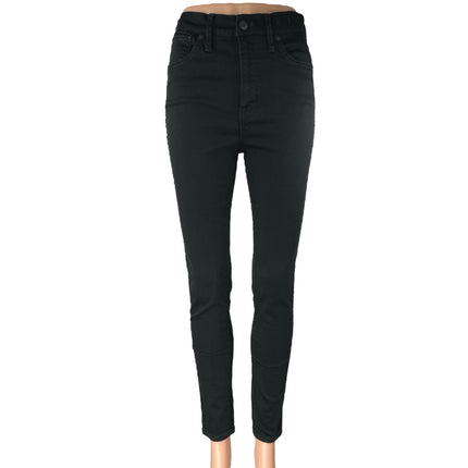 Madewell 10" High Rise Skinny Women's Black Casual Ankle Denim Jeans Size 28