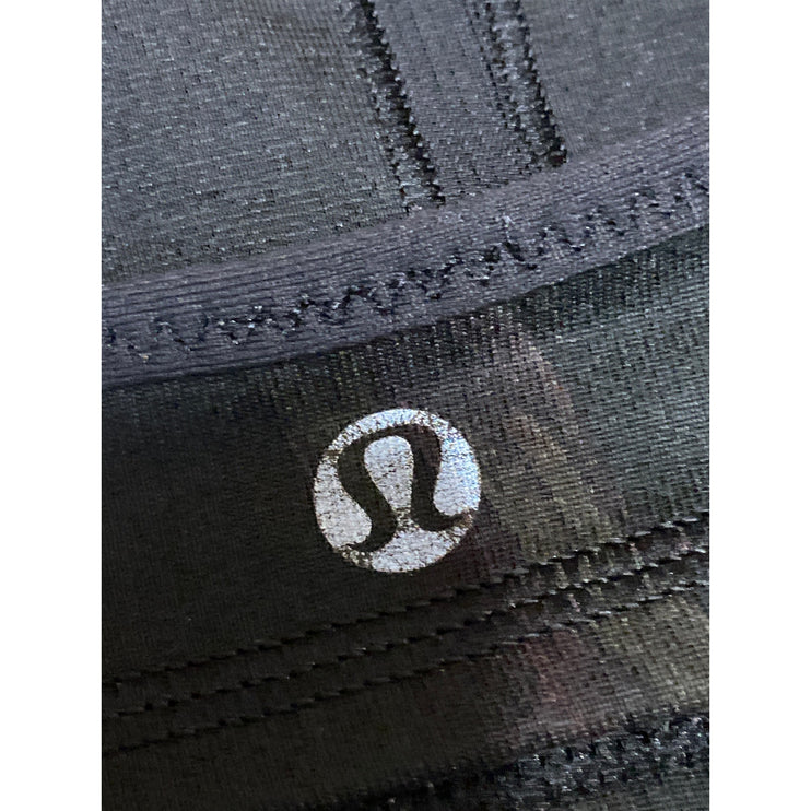 Lululemon Daily Black Floral Sleeveless Activewear Sports Bra Crop Tank Top S