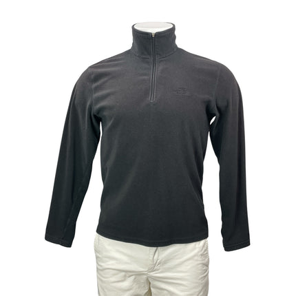 The North Face Men's Black Long Sleeves 1/4 Zip Fleece Pullover Sweater Top S/P