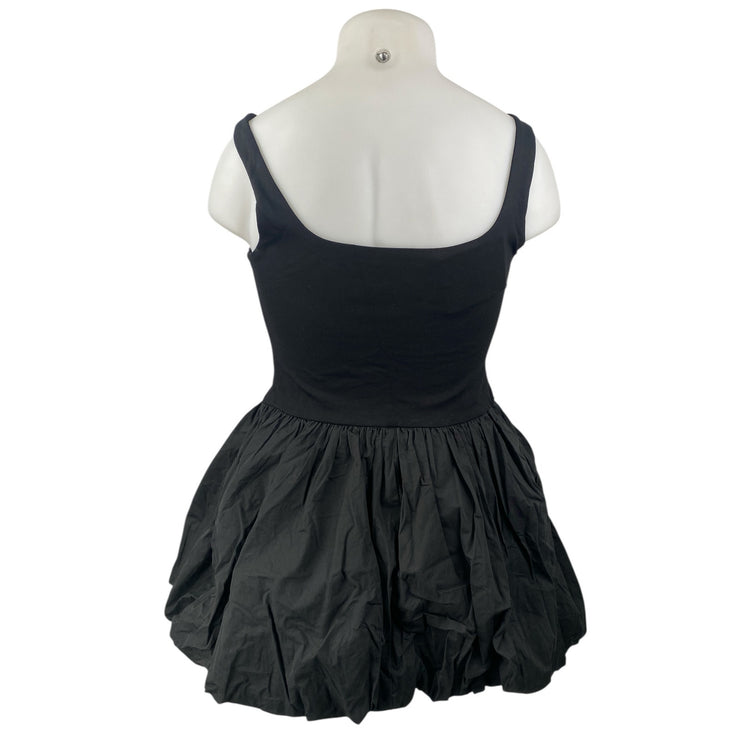 NEW Dissh Black Sleeveless Square Neck Mini Puffball Tank Bubble Hem Dress Sz 14