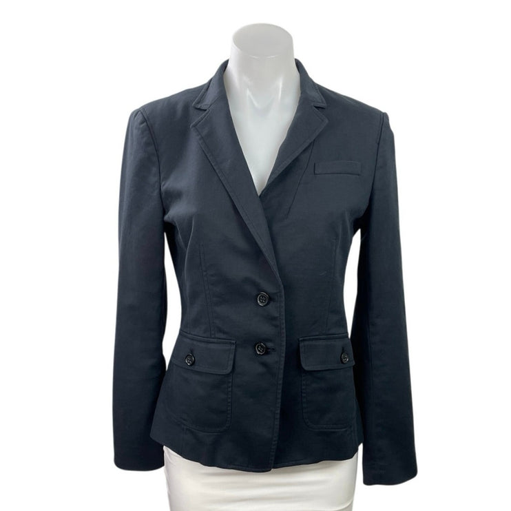 Banana Republic Women's Black Stretch Long Sleeve Blazer Coat Jacket Size 8