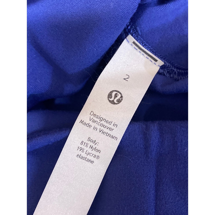 Lululemon Women's Blue High Rise Yoga Workout Gym Flared Leggings Pants Size 2