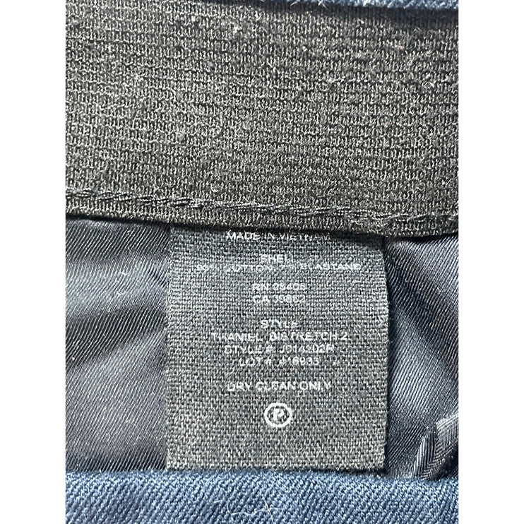 Theory Thaniel Bistretch Women's Blue Twill Slim-Fit Straight Trousers Pants 0