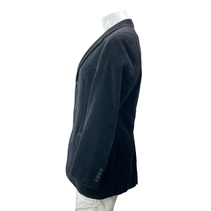 Alfani Macy's Mens Black Suede Notch Lapel Single Breasted Blazer Coat Jacket L