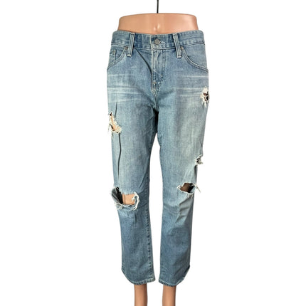 Adriano Goldschmied Distressed Slouchy Slim Boyfriend Denim Jeans Pants Size 28R