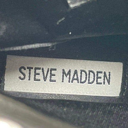 Steve Madden Cobra Women's Black Rhinestone Chunky Heels Platform Ankle Boots 8