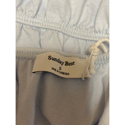 NEW Aritzia Sunday Best Marine Smocked Sleeveless Crop Babydoll Cami Tank Top S