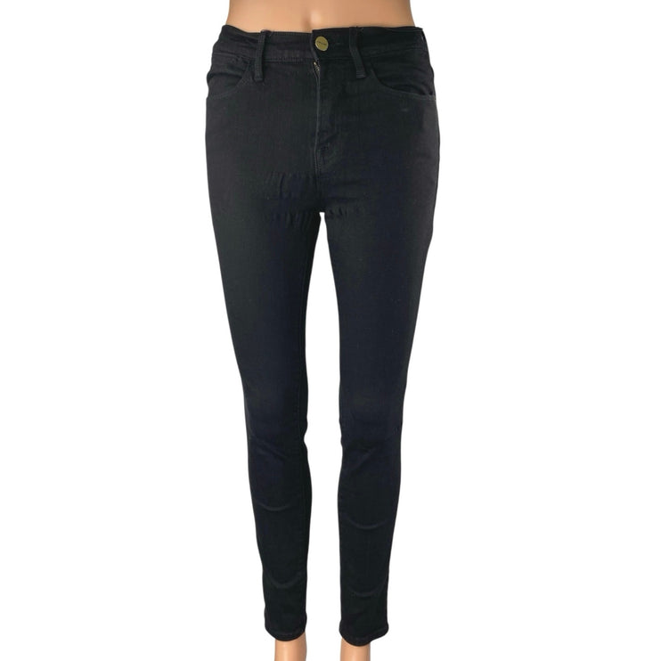 Frame Le High Women's Black High Waisted Stretch Skinny Leg Jeans Pants Size 25