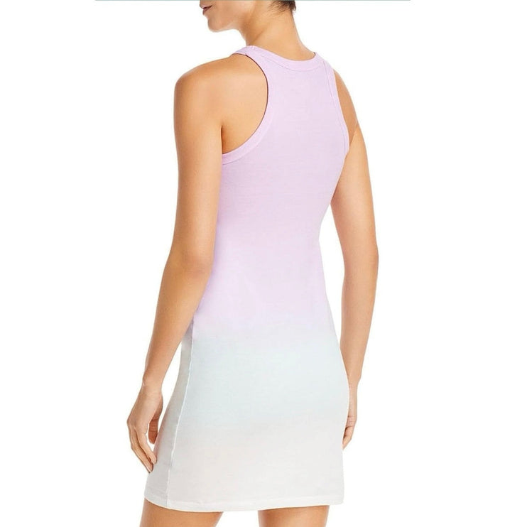 WSLY Womens Purple Stretch Ombre Sleeveless Halter Mini Bodycon Tank Dress Sz XS