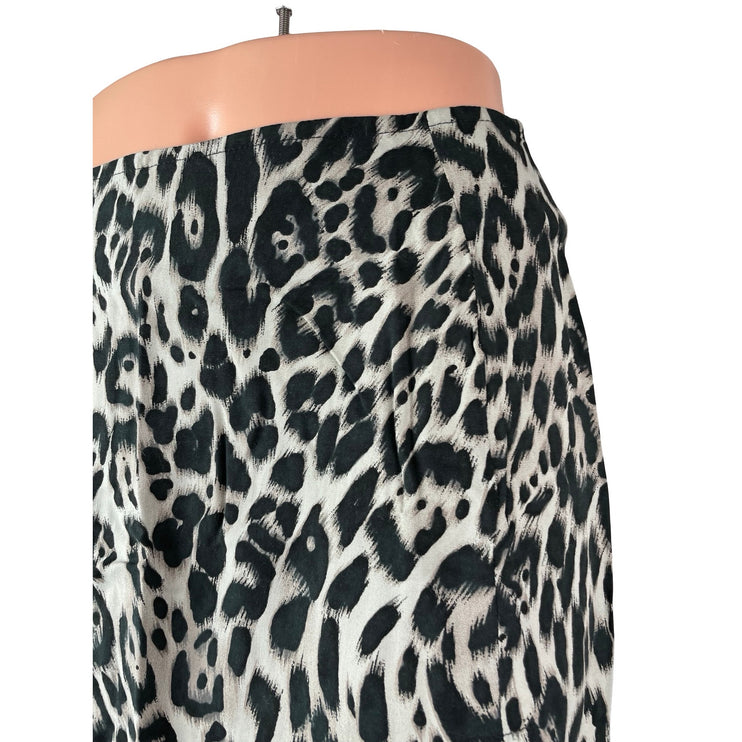 Motel Sheny Women's Animal Print High Rise Slit Mini Pencil Bodycon Skirt Sz XS