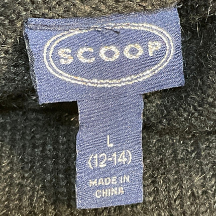 Scoop Women's Black Knitted Sleeveless Turtle Neck Slim Sweater Tank Top Size L