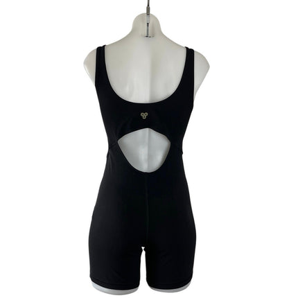 Aritzia Golden LIFE Shake It Black Yoga Athletic Tank Romper Activewear Set Sz M