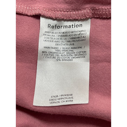 Reformation Pink Sleeveless Boat Neck Stretch Casual Flare A Line Mini Dress S
