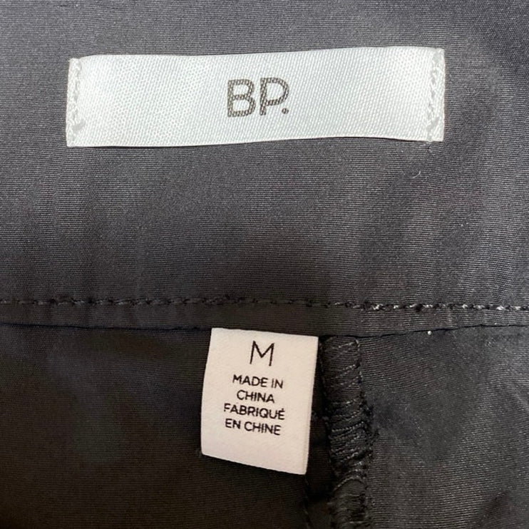 BP. Women's Black High Rise Pleated Wide Leg Baggy Cargo Trousers Pants Size M