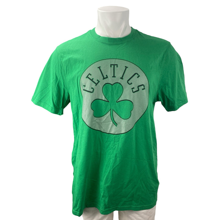 NEW NBA Boston Celtics Men's Green Short Sleeve Reflective Tee T-Shirt Top Sz L
