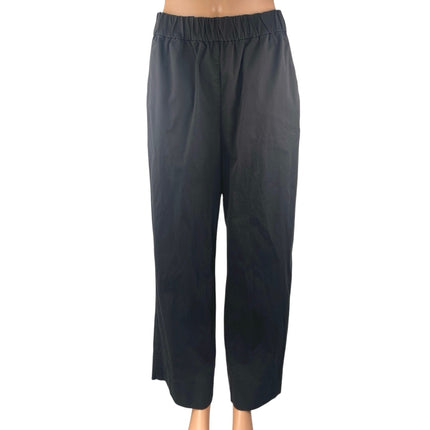 Everlane Women's Black Straight Wide Leg High Waist Pull On Trousers Pants Sz 10