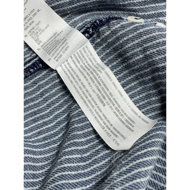 Abercrombie & Fitch Muscle Blue Long Sleeve Casual Button Down Shirt Top Size M